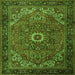 Serging Thickness of Persian Green Traditional Rug, tr2288grn