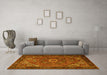 Machine Washable Persian Yellow Traditional Rug in a Living Room, wshtr2288yw