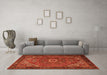 Machine Washable Persian Orange Traditional Area Rugs in a Living Room, wshtr2288org