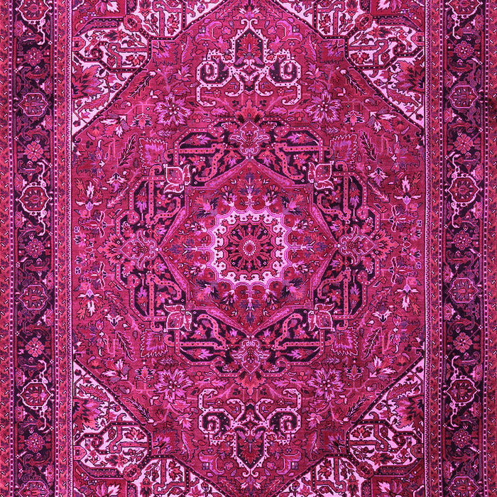 Machine Washable Persian Pink Traditional Rug, wshtr2288pnk
