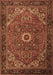 Machine Washable Persian Brown Traditional Rug, wshtr2288brn