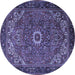 Round Persian Blue Traditional Rug, tr2288blu