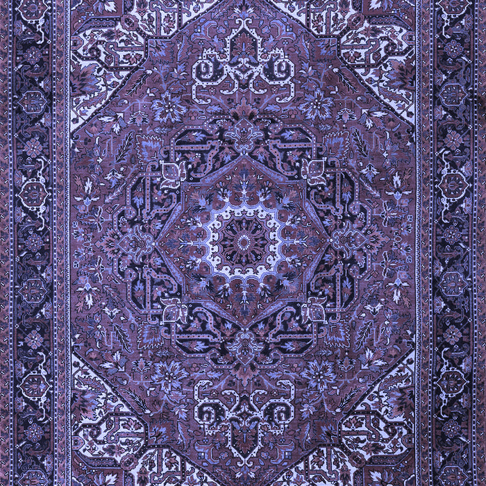 Machine Washable Persian Blue Traditional Rug, wshtr2288blu