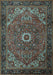 Machine Washable Persian Light Blue Traditional Rug, wshtr2288lblu