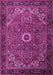 Machine Washable Persian Purple Traditional Area Rugs, wshtr2288pur