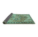 Sideview of Persian Turquoise Traditional Rug, tr2289turq