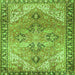 Serging Thickness of Persian Green Traditional Rug, tr2289grn