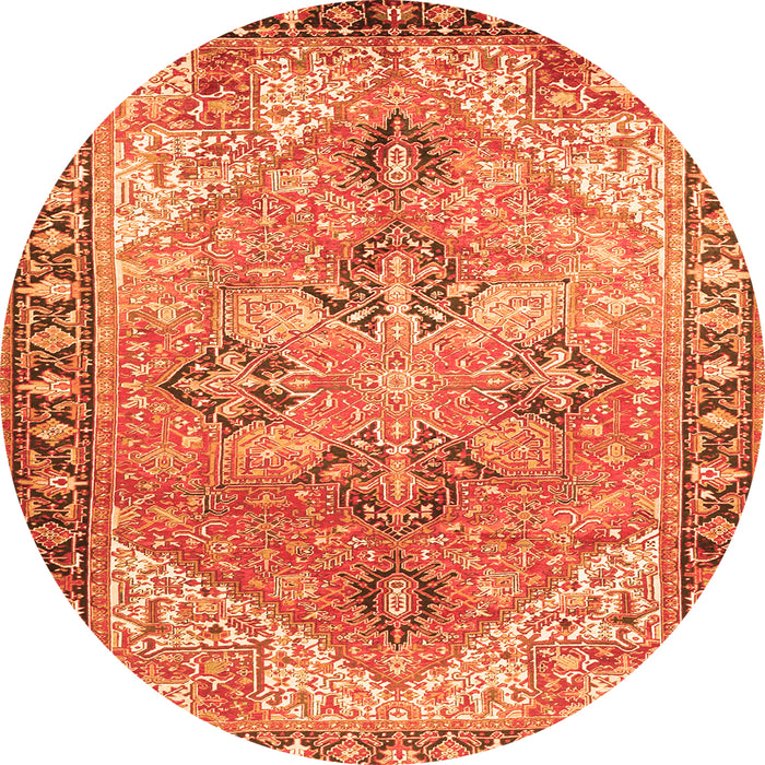 Square Persian Orange Traditional Rug, tr2289org