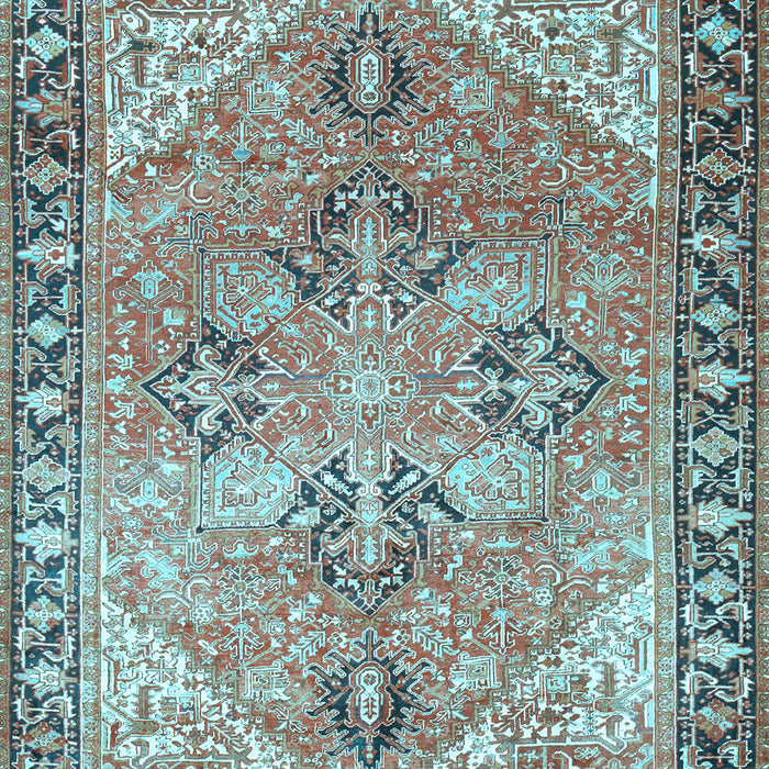 Machine Washable Persian Light Blue Traditional Rug, wshtr2289lblu