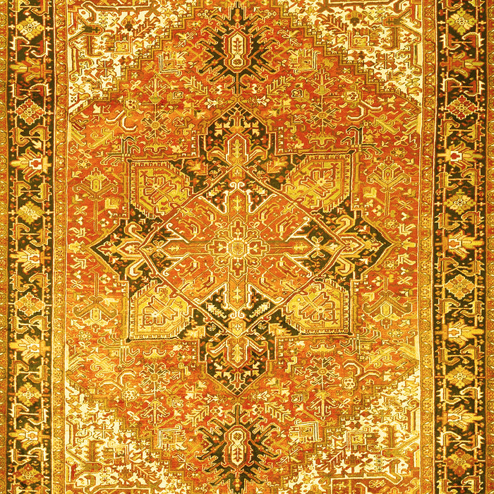 Machine Washable Persian Yellow Traditional Rug, wshtr2289yw