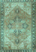 Machine Washable Persian Turquoise Traditional Area Rugs, wshtr2289turq