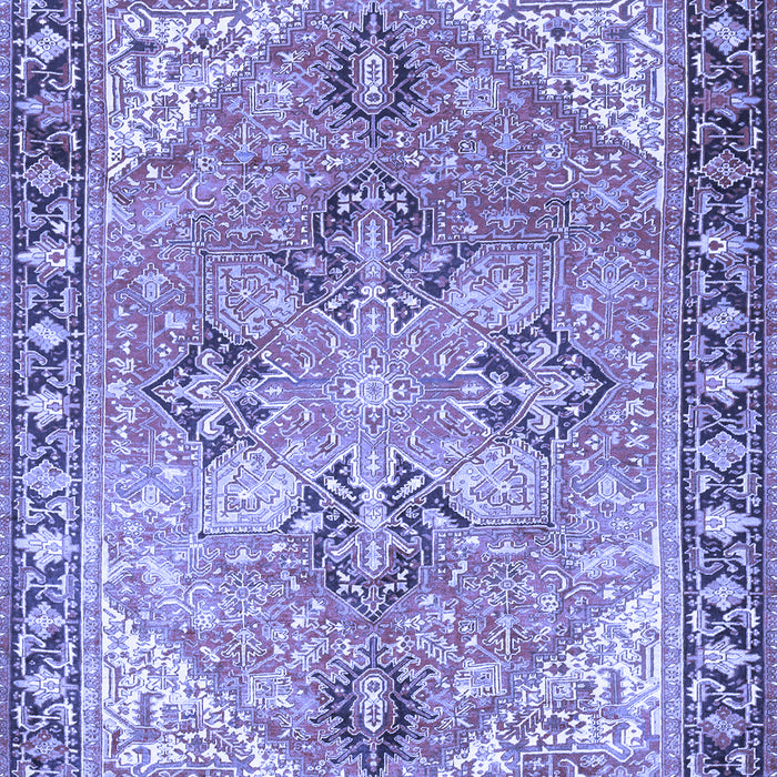 Machine Washable Persian Blue Traditional Rug, wshtr2289blu