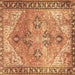 Square Persian Brown Traditional Rug, tr2289brn