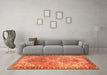 Machine Washable Persian Orange Traditional Area Rugs in a Living Room, wshtr2289org