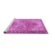 Sideview of Machine Washable Persian Purple Traditional Area Rugs, wshtr2289pur