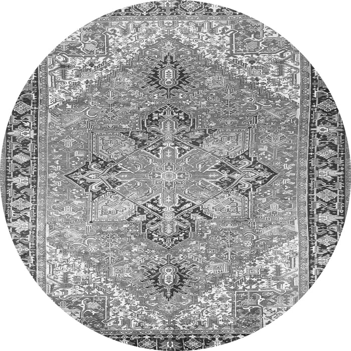 Machine Washable Persian Gray Traditional Rug, wshtr2289gry