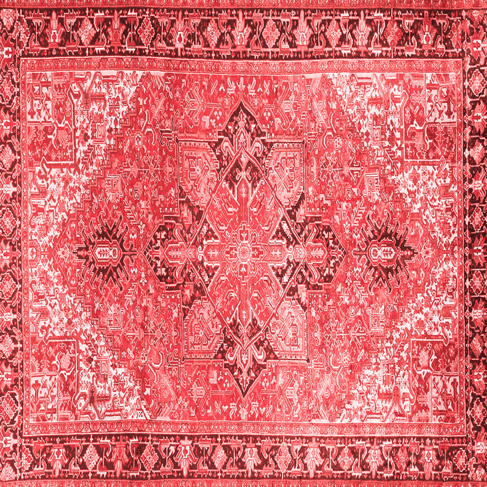 Machine Washable Persian Red Traditional Rug, wshtr2289red