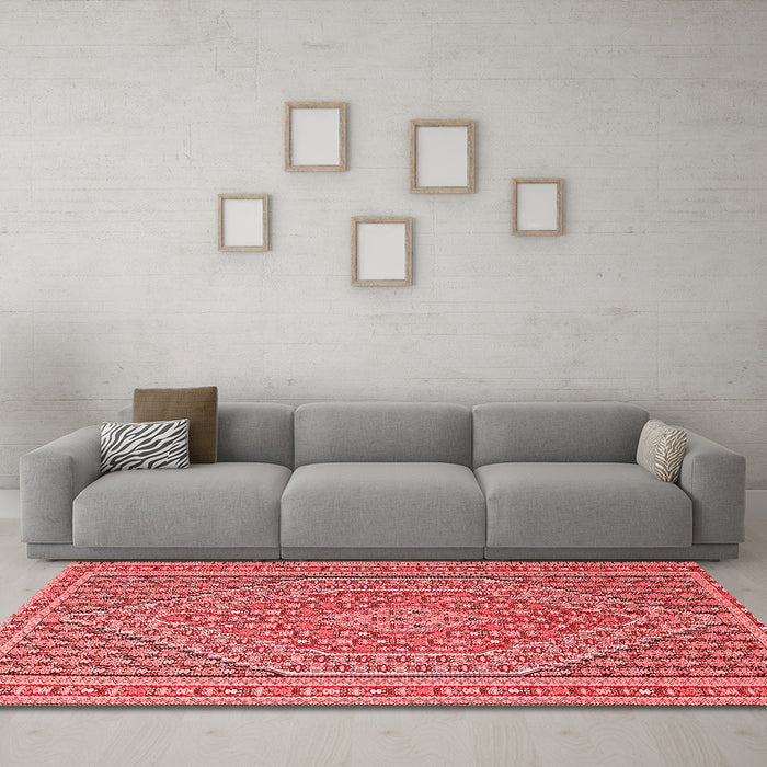 Country Red Washable Rugs