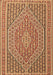 Machine Washable Southwestern Brown Country Rug, wshtr228brn