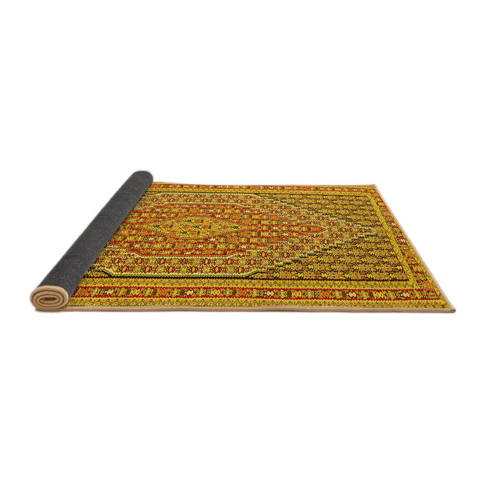 Sideview of Southwestern Yellow Country Rug, tr228yw