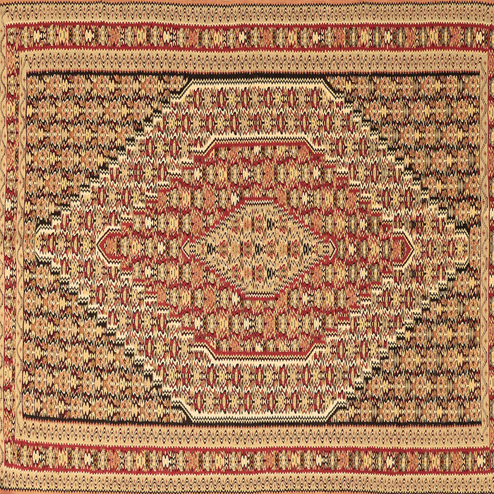 Square Southwestern Brown Country Rug, tr228brn
