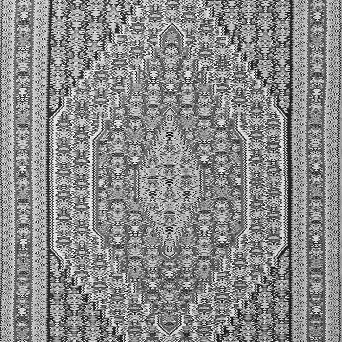 Serging Thickness of Machine Washable Southwestern Gray Country Rug, wshtr228gry