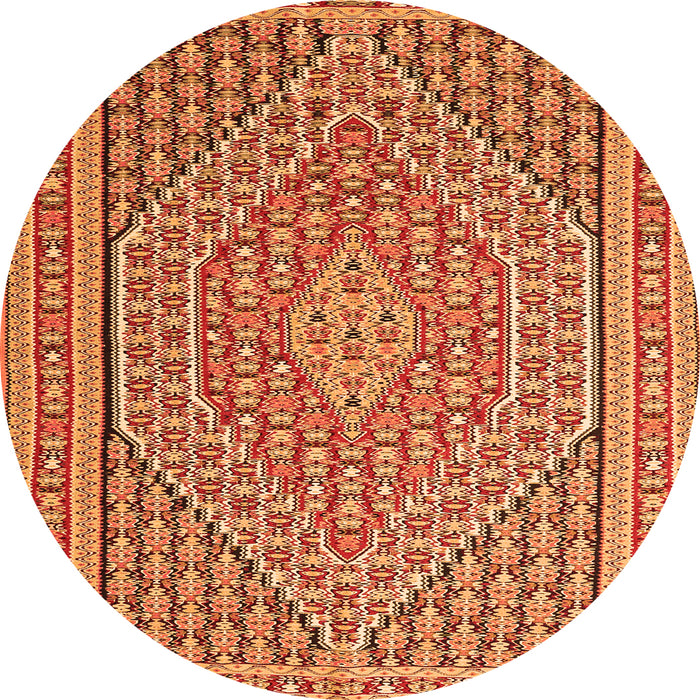 Machine Washable Southwestern Orange Country Area Rugs, wshtr228org