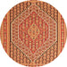 Machine Washable Southwestern Orange Country Area Rugs, wshtr228org