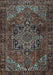 Machine Washable Persian Light Blue Traditional Rug, wshtr2290lblu