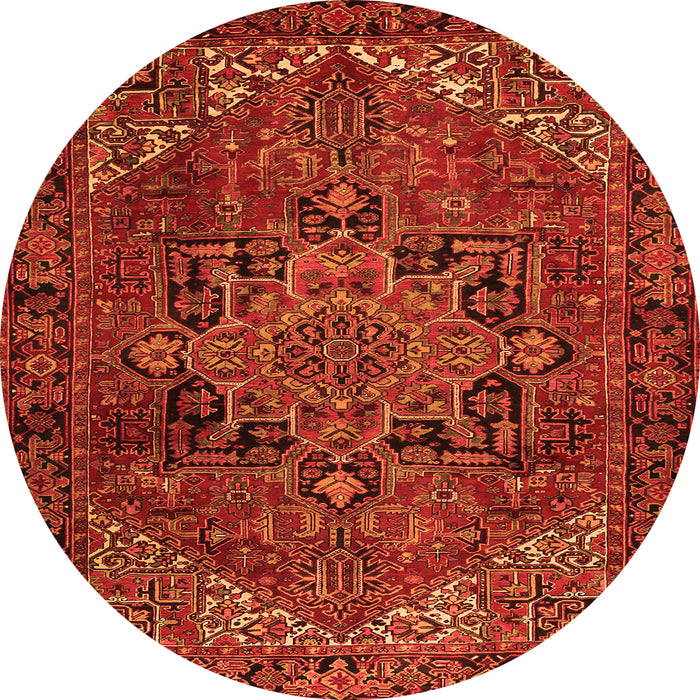 Square Persian Orange Traditional Rug, tr2290org