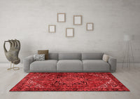 Machine Washable Persian Red Traditional Rug, wshtr2290red