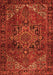 Serging Thickness of Machine Washable Persian Orange Traditional Area Rugs, wshtr2290org