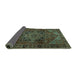 Sideview of Persian Turquoise Traditional Rug, tr2290turq