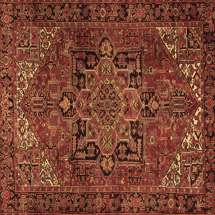Square Persian Brown Traditional Rug, tr2290brn