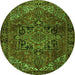 Machine Washable Persian Green Traditional Area Rugs, wshtr2290grn