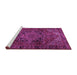 Sideview of Machine Washable Persian Purple Traditional Area Rugs, wshtr2290pur