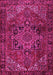 Machine Washable Persian Pink Traditional Rug, wshtr2290pnk