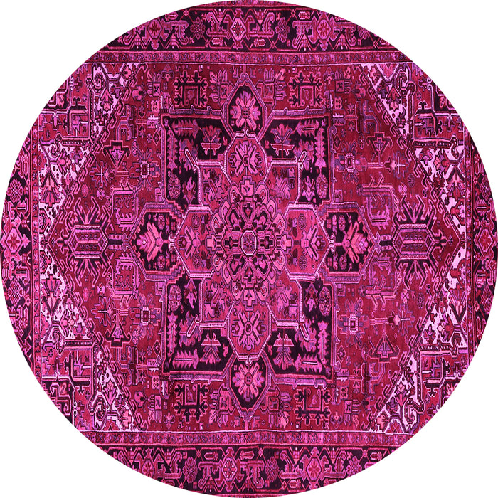 Round Persian Pink Traditional Rug, tr2290pnk