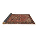 Sideview of Traditional Saffron Red Persian Rug, tr2291