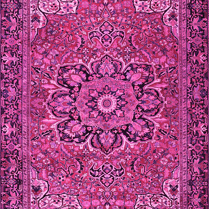 Machine Washable Persian Pink Traditional Rug, wshtr2291pnk