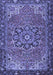 Machine Washable Persian Blue Traditional Rug, wshtr2291blu