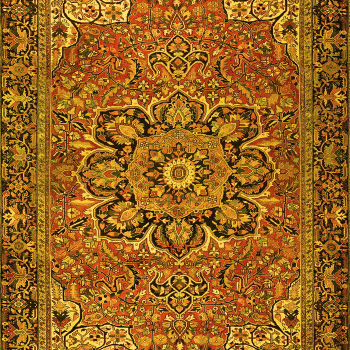 Machine Washable Persian Yellow Traditional Rug, wshtr2291yw