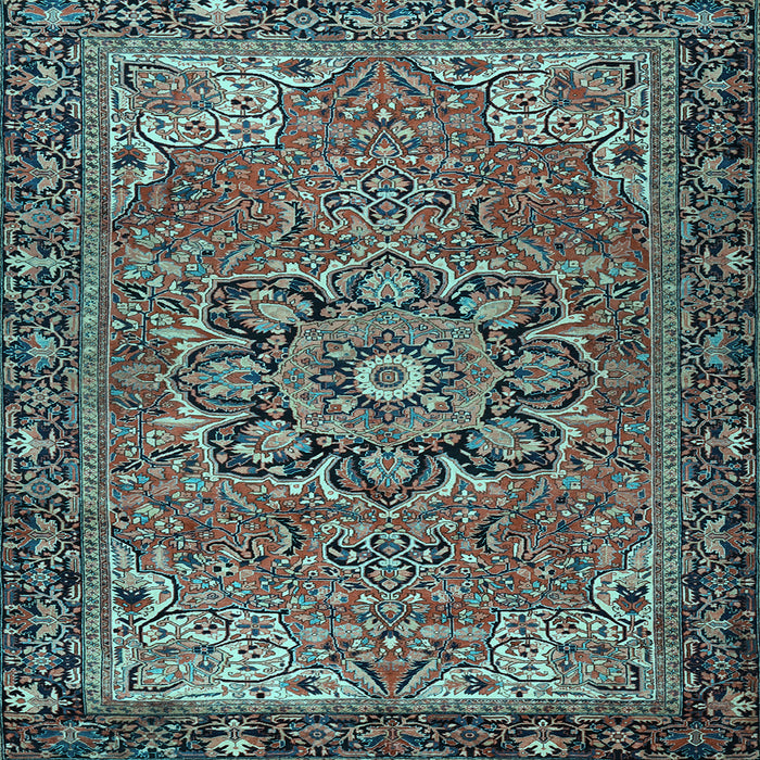 Square Persian Light Blue Traditional Rug, tr2291lblu