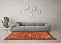 Machine Washable Persian Orange Traditional Rug, wshtr2291org