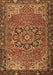 Machine Washable Persian Brown Traditional Rug, wshtr2291brn