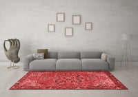 Machine Washable Persian Red Traditional Rug, wshtr2291red