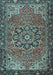 Machine Washable Persian Light Blue Traditional Rug, wshtr2291lblu