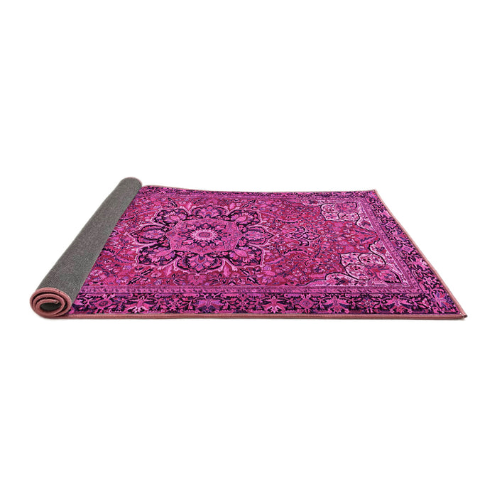 Sideview of Persian Pink Traditional Rug, tr2291pnk