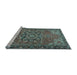 Sideview of Machine Washable Persian Light Blue Traditional Rug, wshtr2291lblu