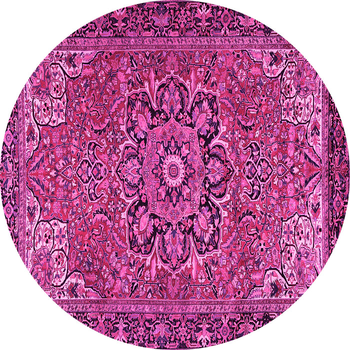 Round Persian Pink Traditional Rug, tr2291pnk